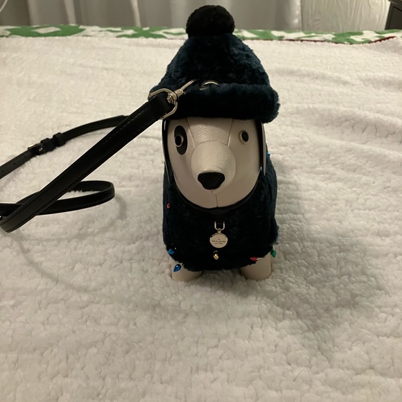 kate spade Handbags - NWOT Kate Spade Claude Dog Christmas Lights Novelty Purse